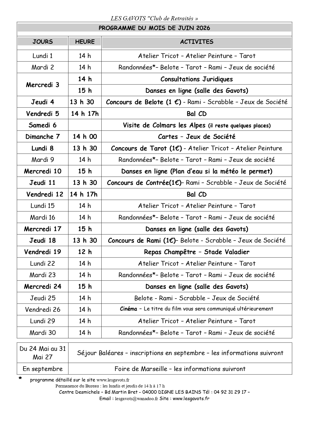 PROGRAMME ACTIVITES Juin 2026 page 0001