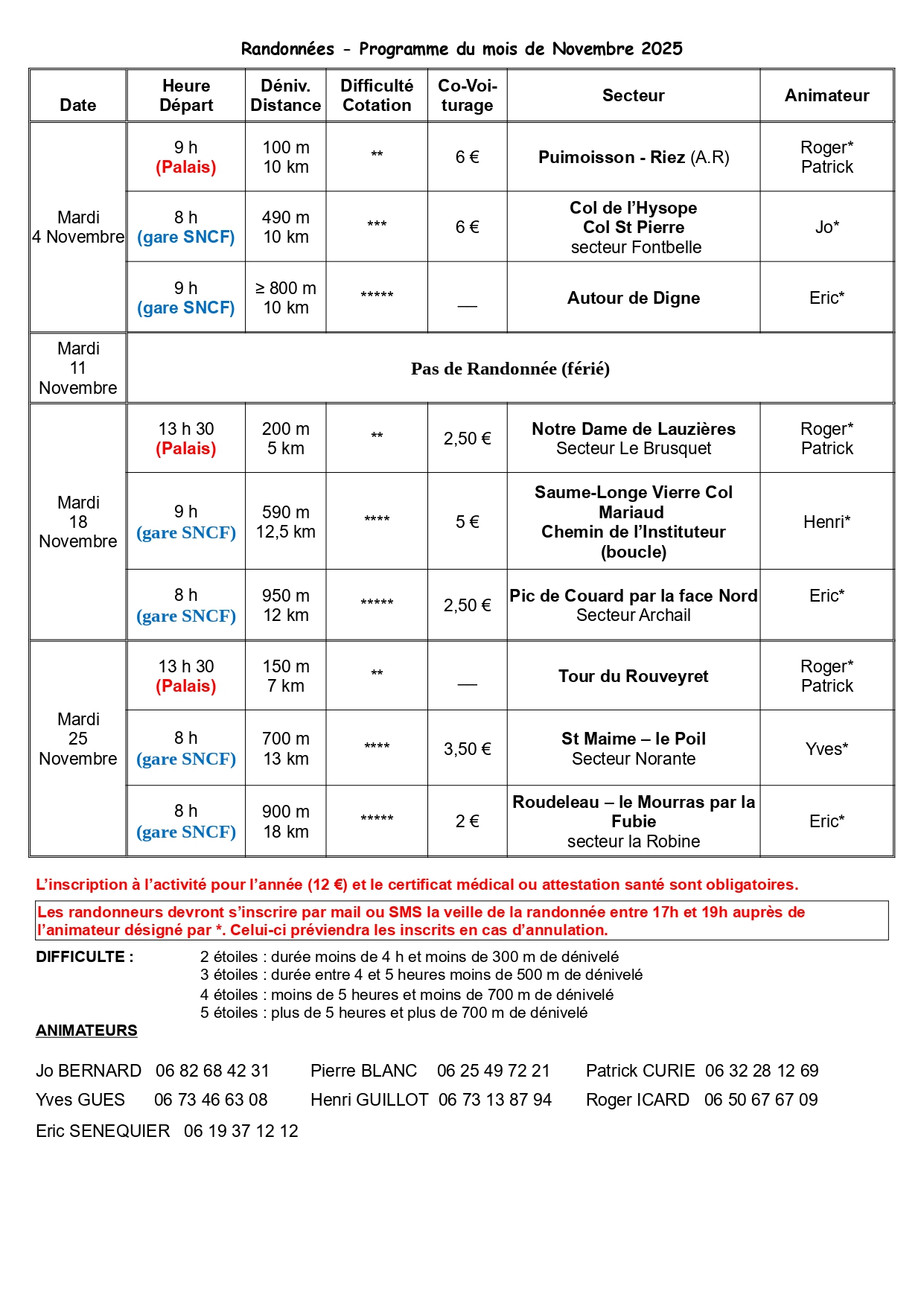 Programme Randos Gavots Novembre page 0001
